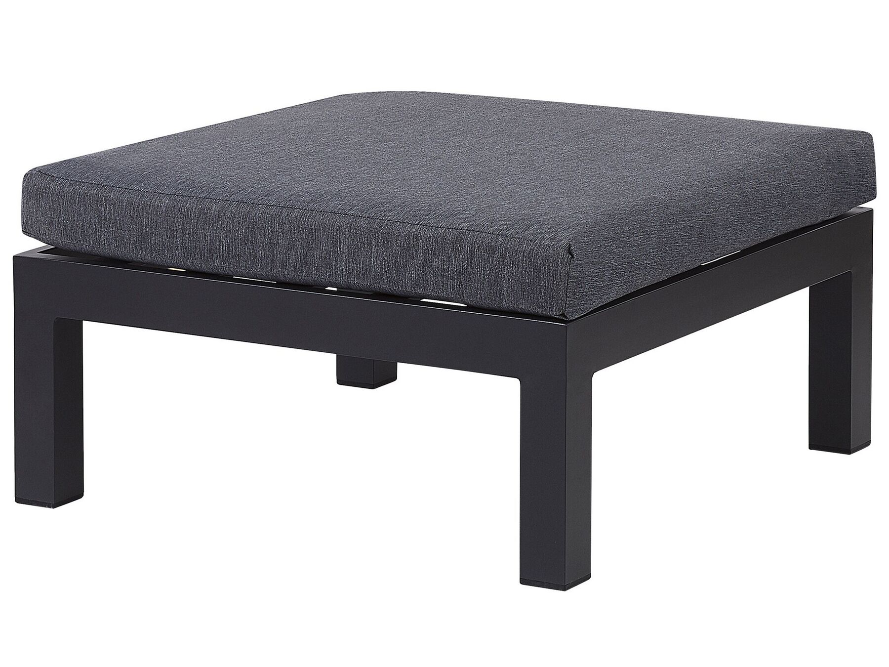 Garden Corner Sofa with Table 5 Seater MESSINA Left Hand Metal Black