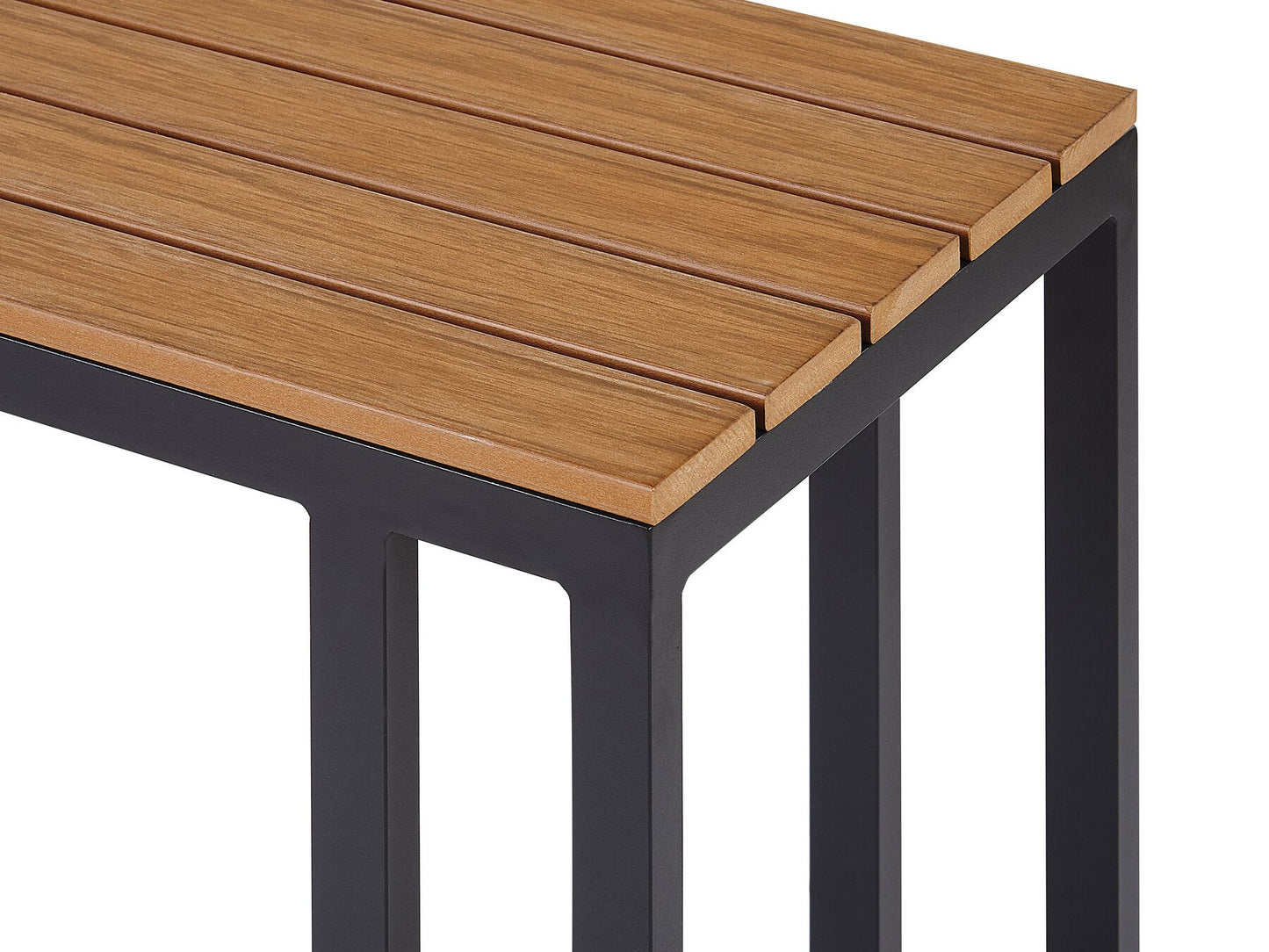 Garden Corner Sofa with Table 5 Seater MESSINA Left Hand Metal Black