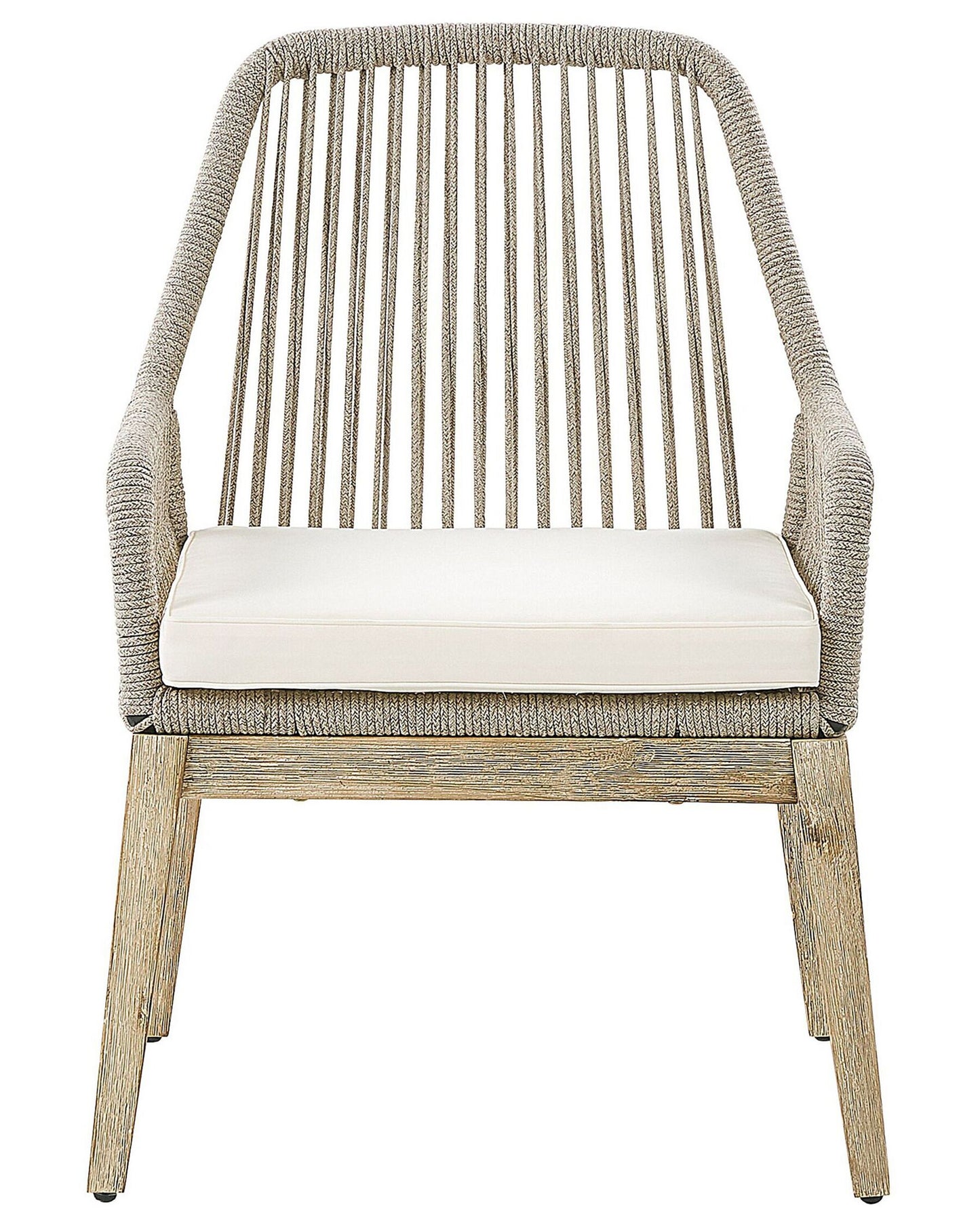 Set of 2 Garden Chairs with Cushions OLBIA Beige