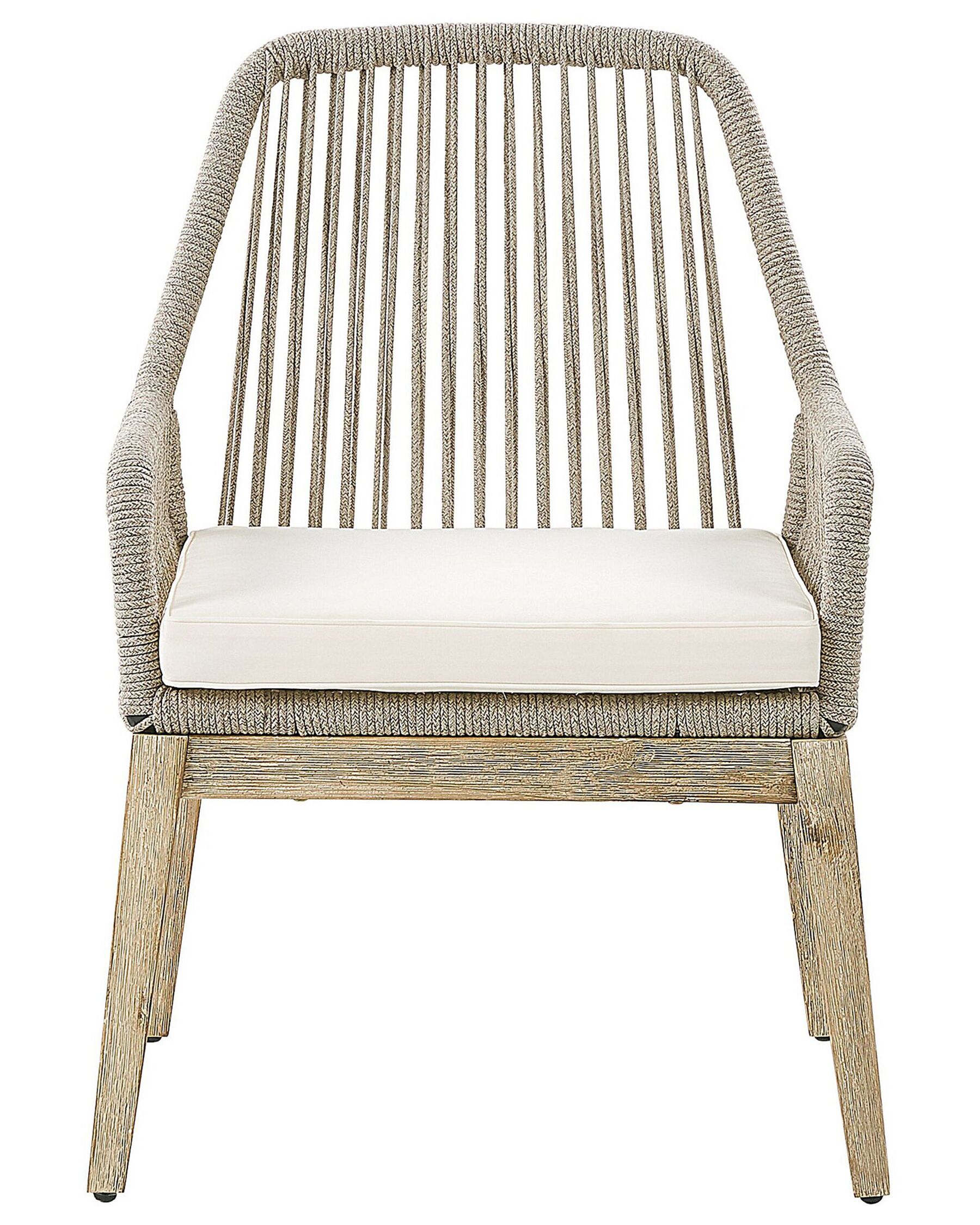 Set of 2 Garden Chairs with Cushions OLBIA Beige