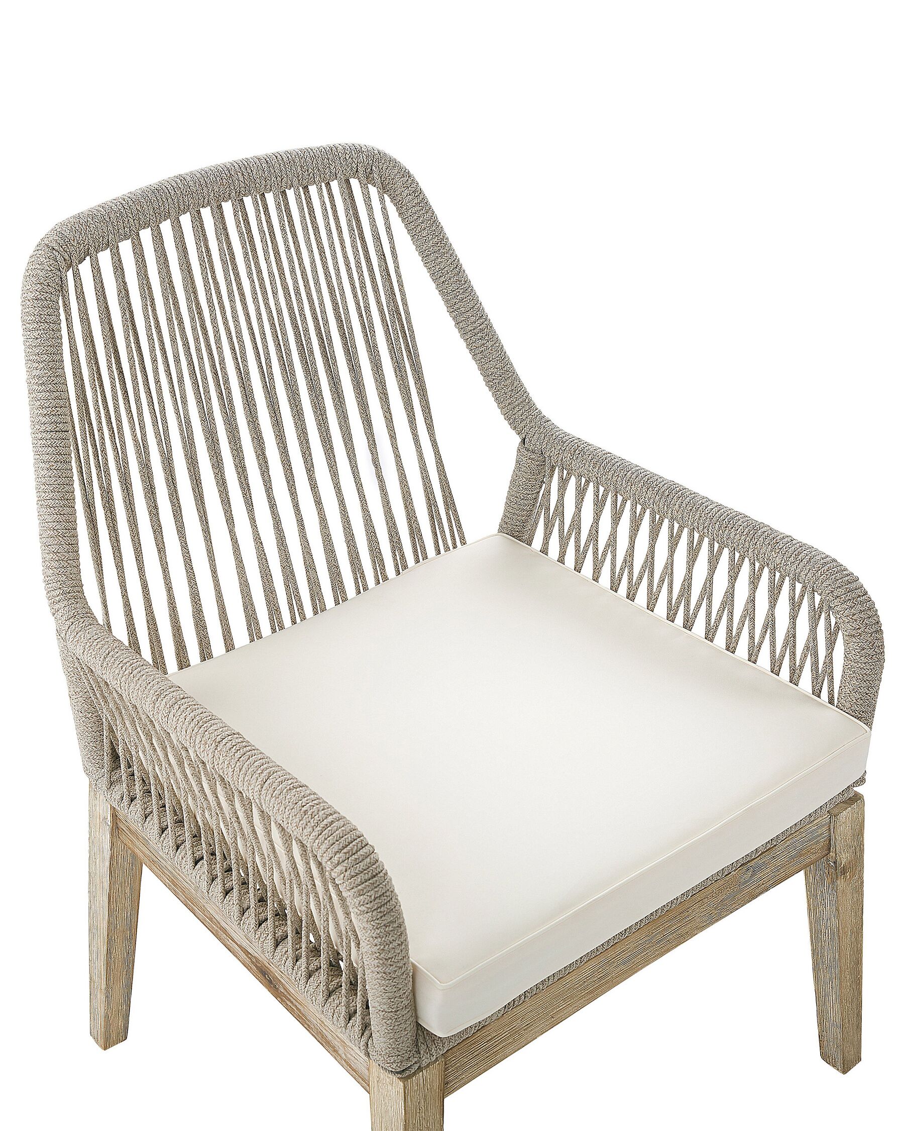 Set of 2 Garden Chairs with Cushions OLBIA Beige