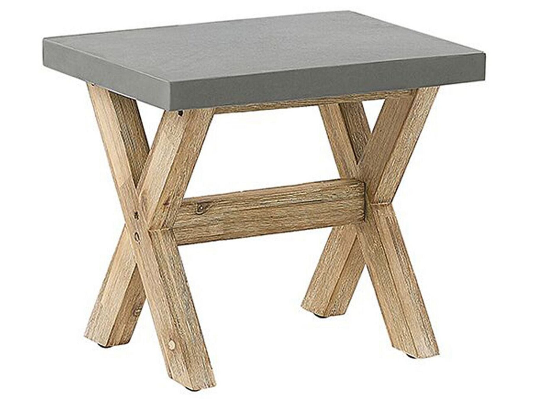 Garden Dining Set with Stools 6 Seater OLBIA Concrete Grey