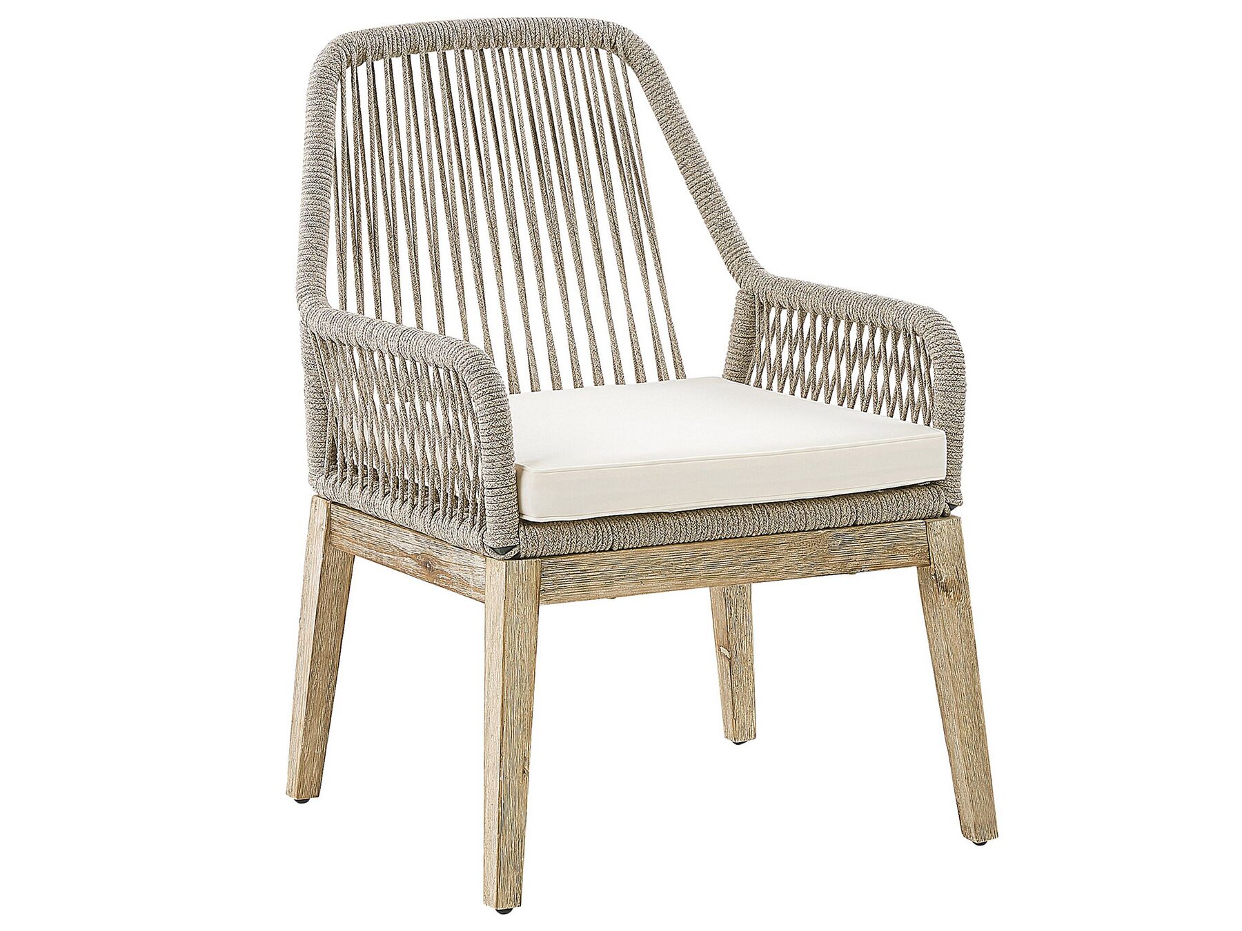 garden dining set 6 seater olbia with cushions concrete beige