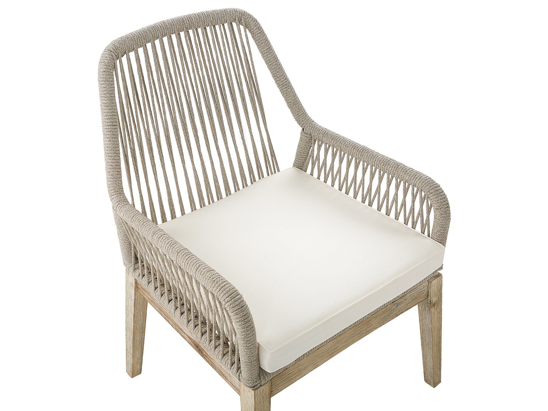 garden dining set 6 seater olbia with cushions concrete beige