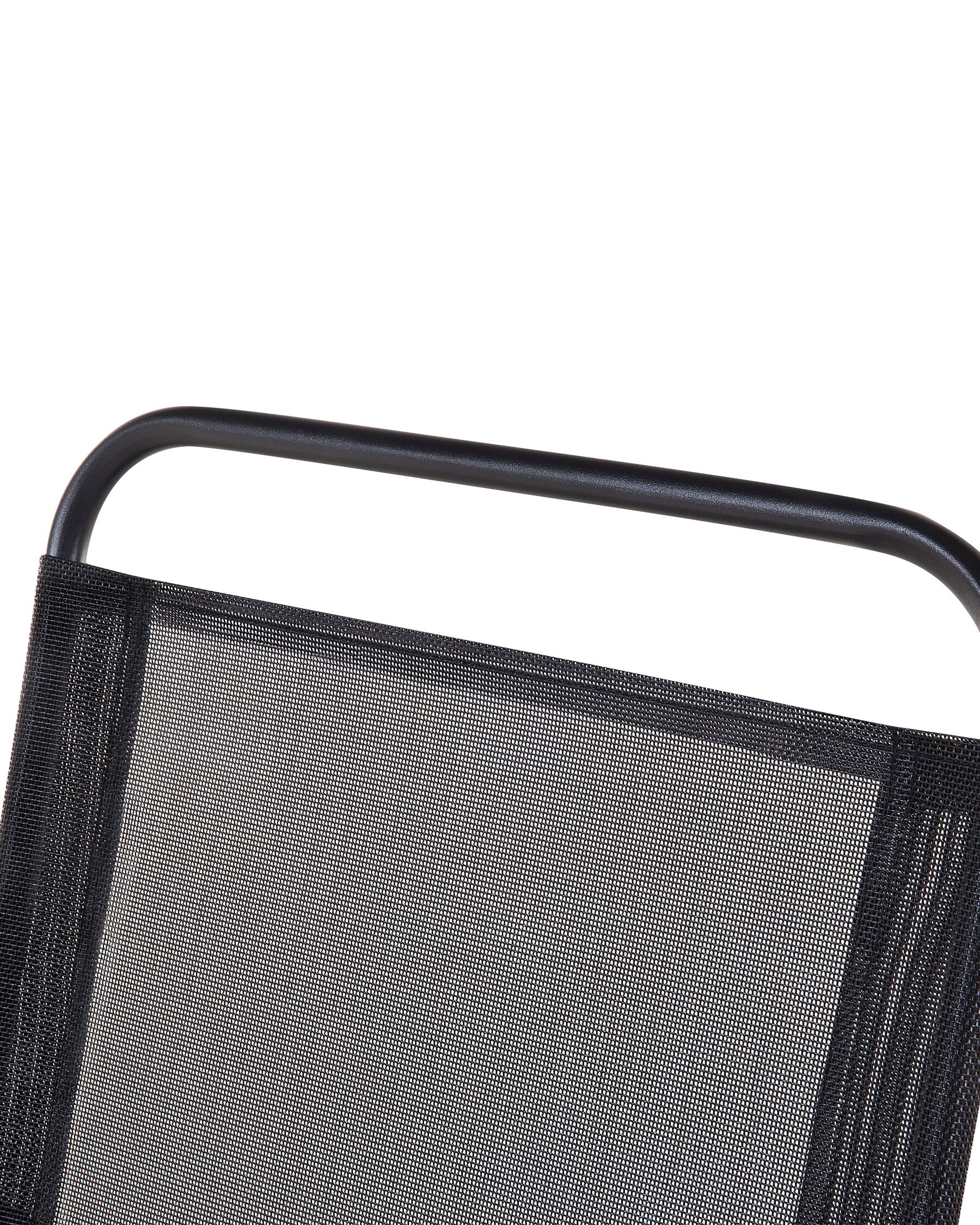 Set of 6 Garden Chairs LIVO Metal Black