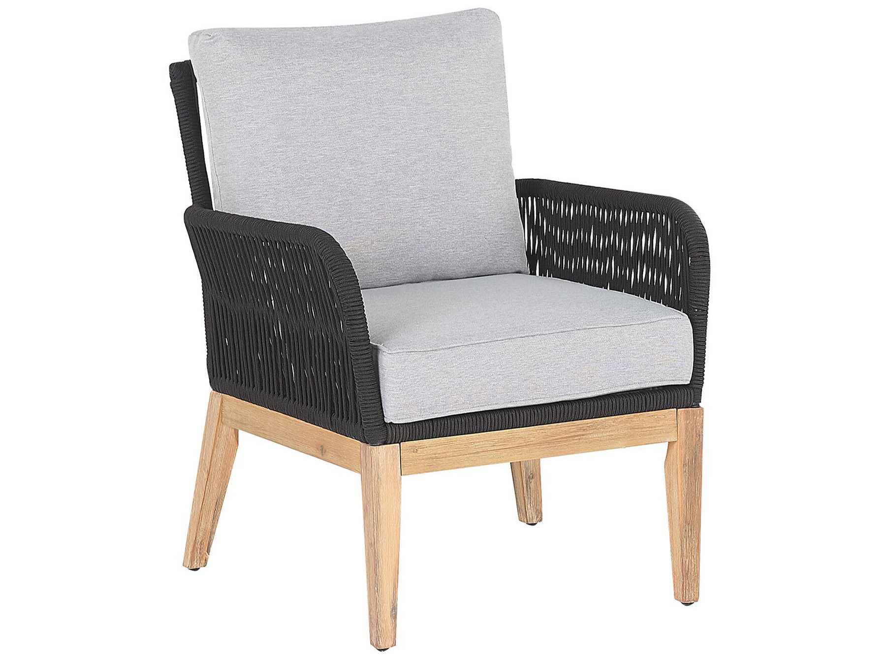 Garden Lounge Set with Table 4 Seater MERANO Acacia Wood Grey
