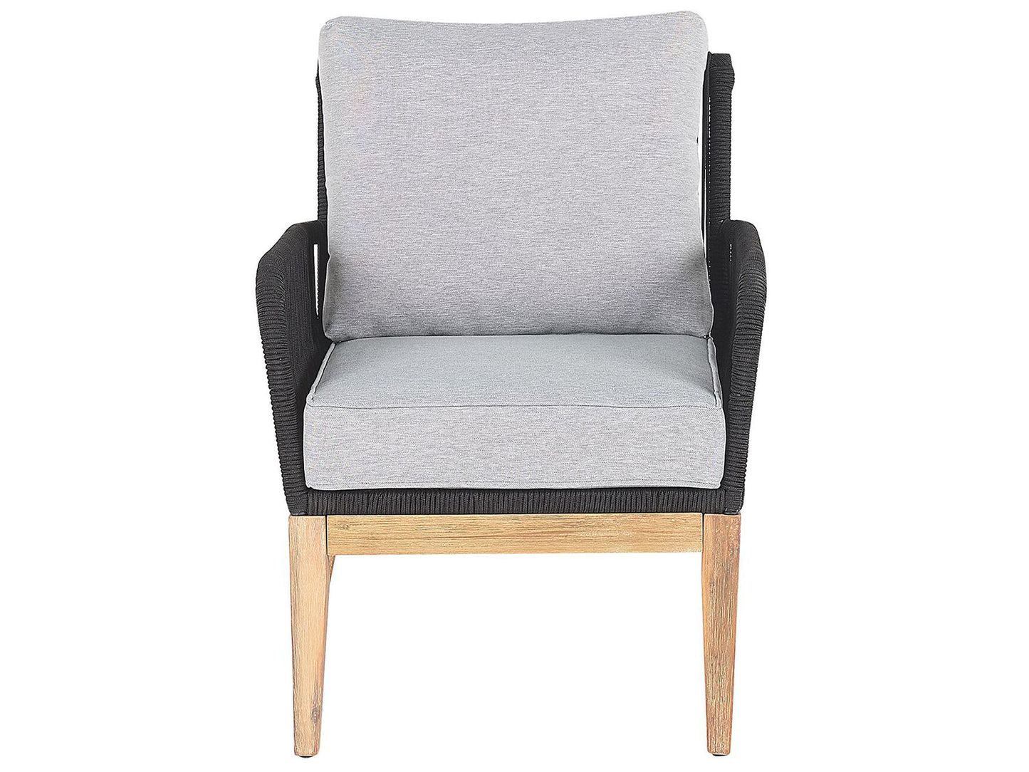 Garden Lounge Set with Table 4 Seater MERANO Acacia Wood Grey