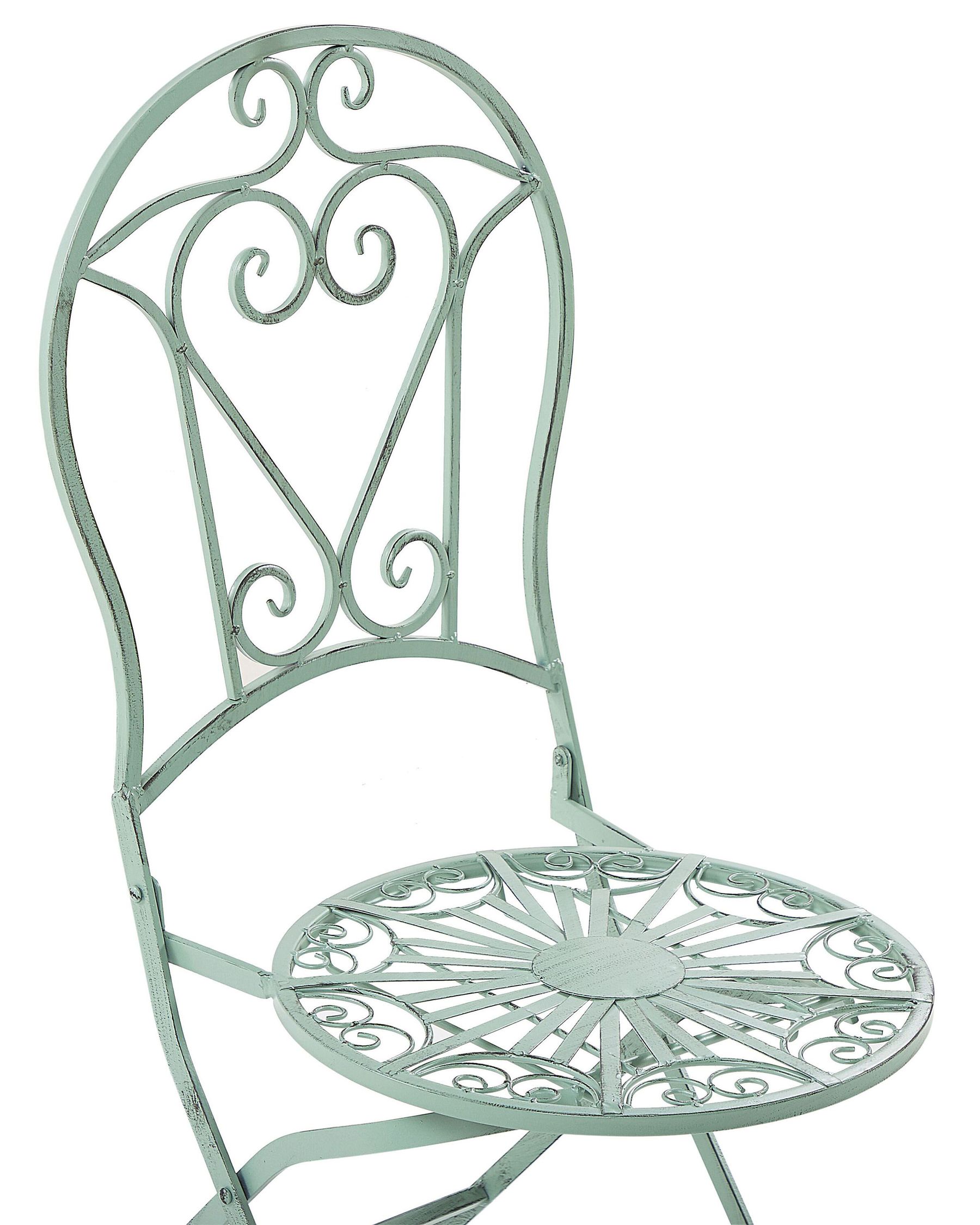 Set of 2 Garden Chairs TRENTO Metal Light Green