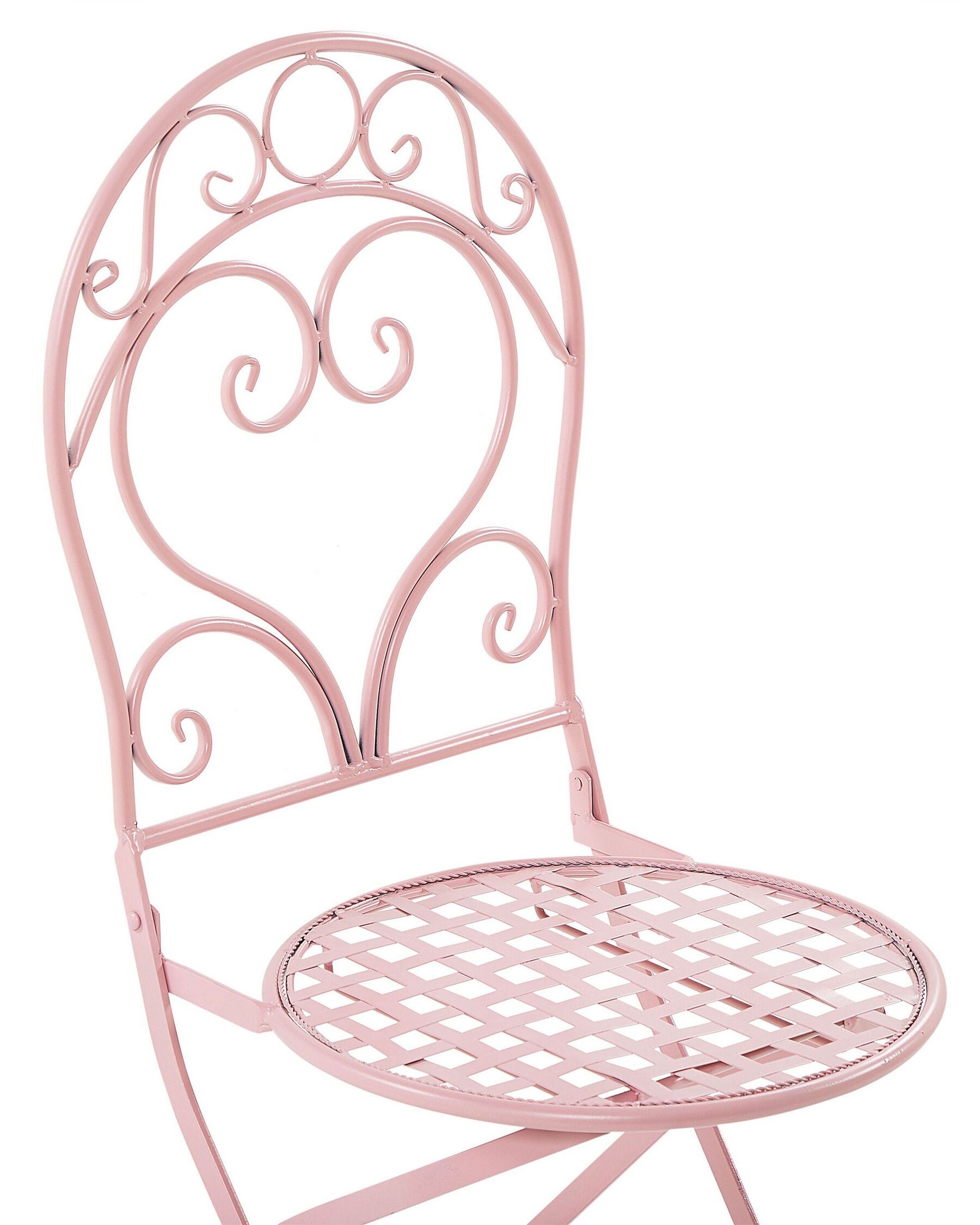 Set of 2 Garden Chairs ALBINIA Metal Pink