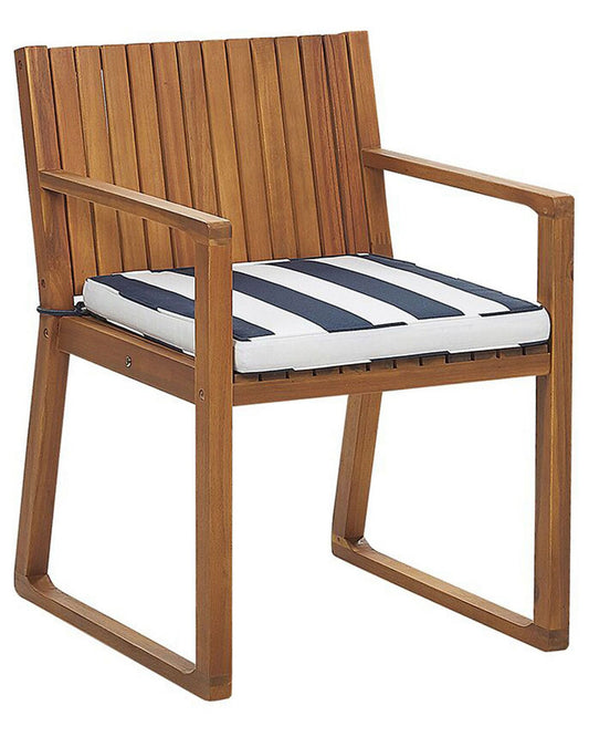 Garden Chair SASSARI Acacia Wood Navy Blue