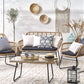 Garden Lounge Set with Table 4 Seater MINORI PE Rattan Beige