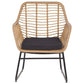 Garden Lounge Set with Table 4 Seater MINORI PE Rattan Beige