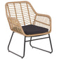 Garden Lounge Set with Table 4 Seater MINORI PE Rattan Beige