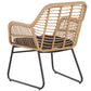 Garden Lounge Set with Table 4 Seater MINORI PE Rattan Beige
