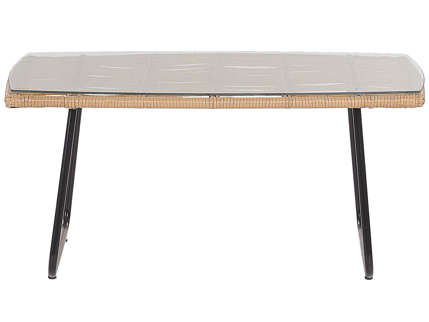 Garden Lounge Set with Table 4 Seater MINORI PE Rattan Beige