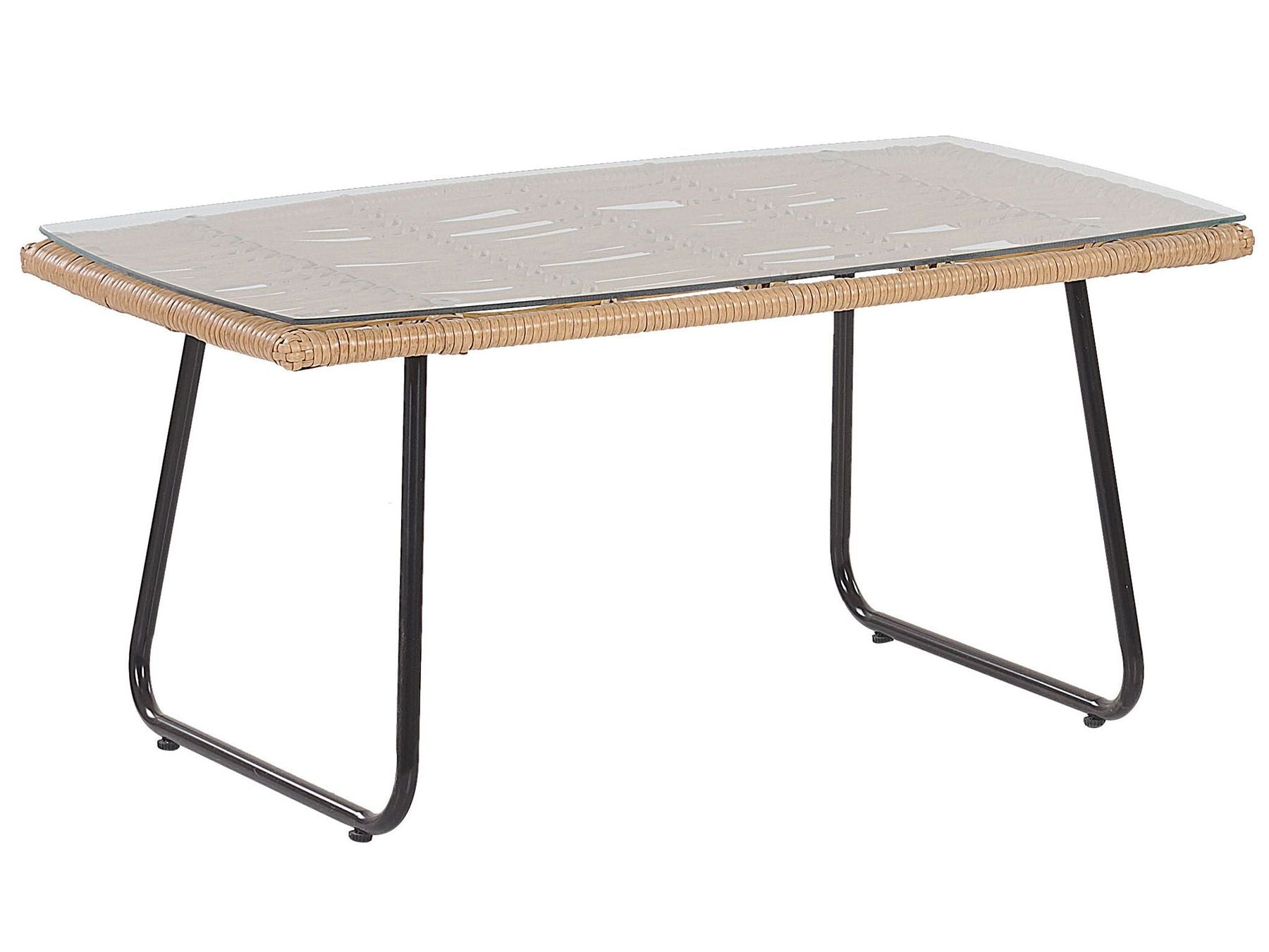 Garden Lounge Set with Table 4 Seater MINORI PE Rattan Beige