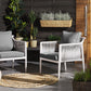 Garden Lounge Set with Table 4 Seater LATINA Metal Grey