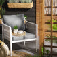 Garden Lounge Set with Table 4 Seater LATINA Metal Grey