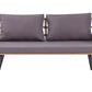 Garden Lounge Set with Table 4 Seater FOBELLO PE Rattan Beige