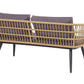 Garden Lounge Set with Table 4 Seater FOBELLO PE Rattan Beige