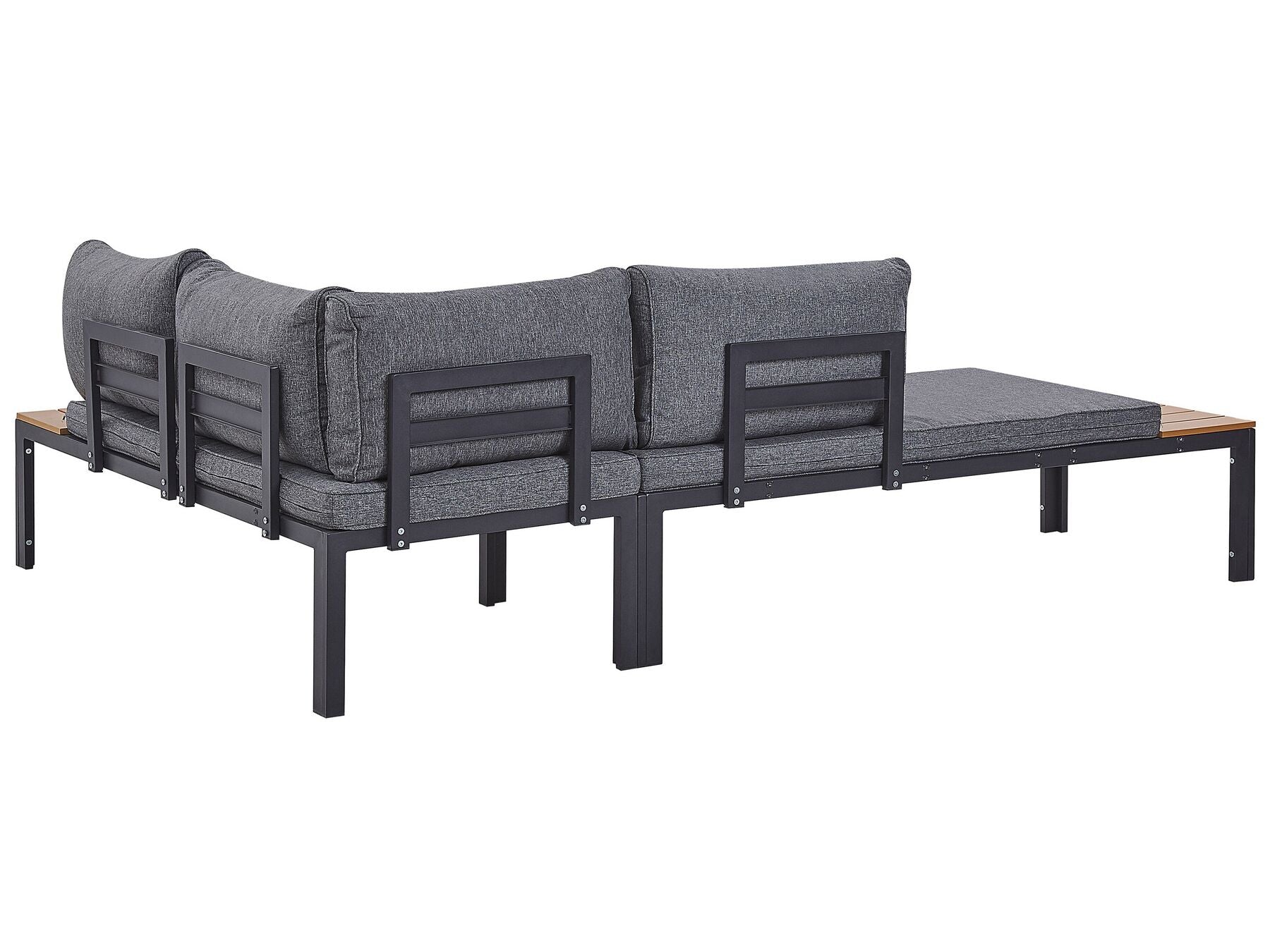 Garden Corner Sofa with Table 4 Seater PIENZA Right Hand Modular Grey