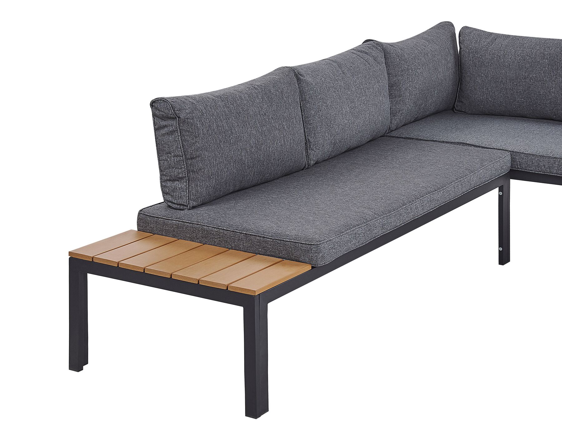 Garden Corner Sofa with Table 4 Seater PIENZA Right Hand Modular Grey