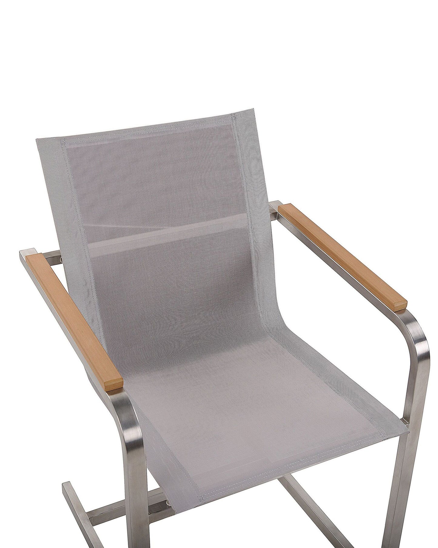 Set of 6 Garden Chairs COSOLETO Stainless Steel Beige