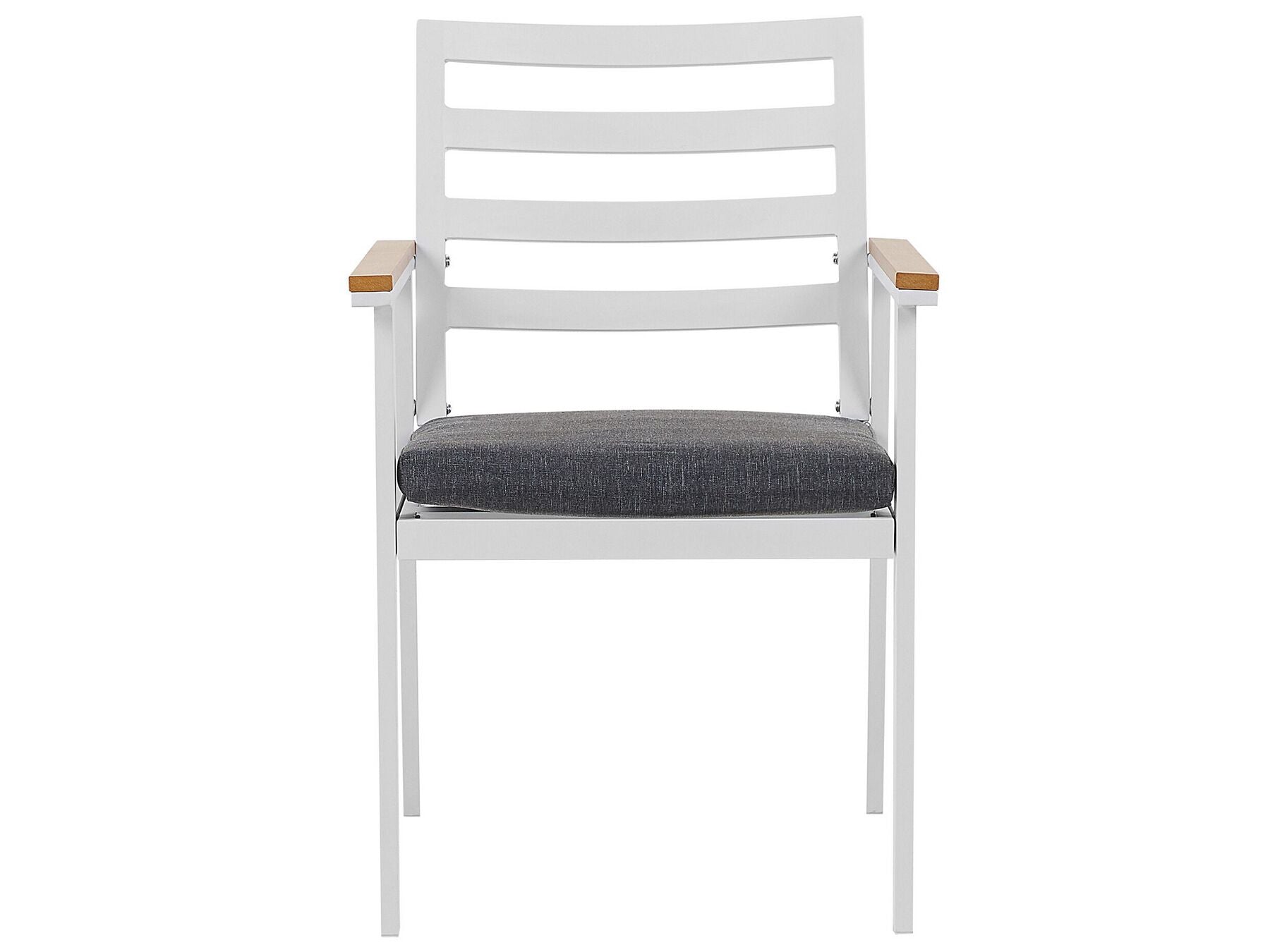 Garden Dining Set 4 Seater CAVOLI with Cushions Metal Grey