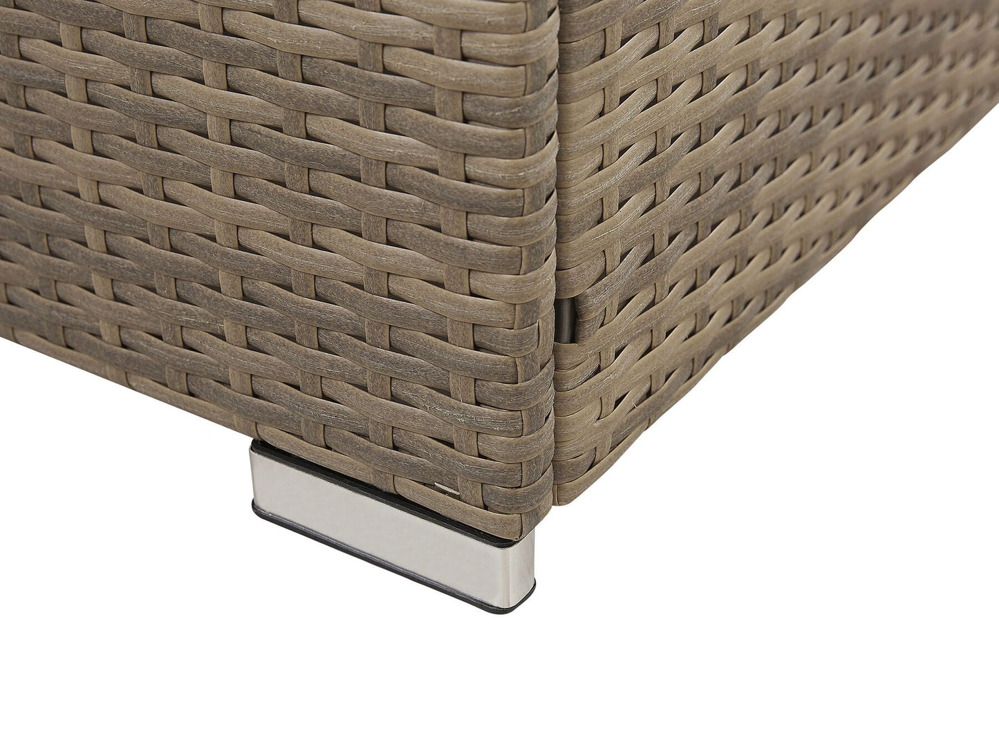 Garden Corner Sofa with Table 6 Seater Rattan Brown