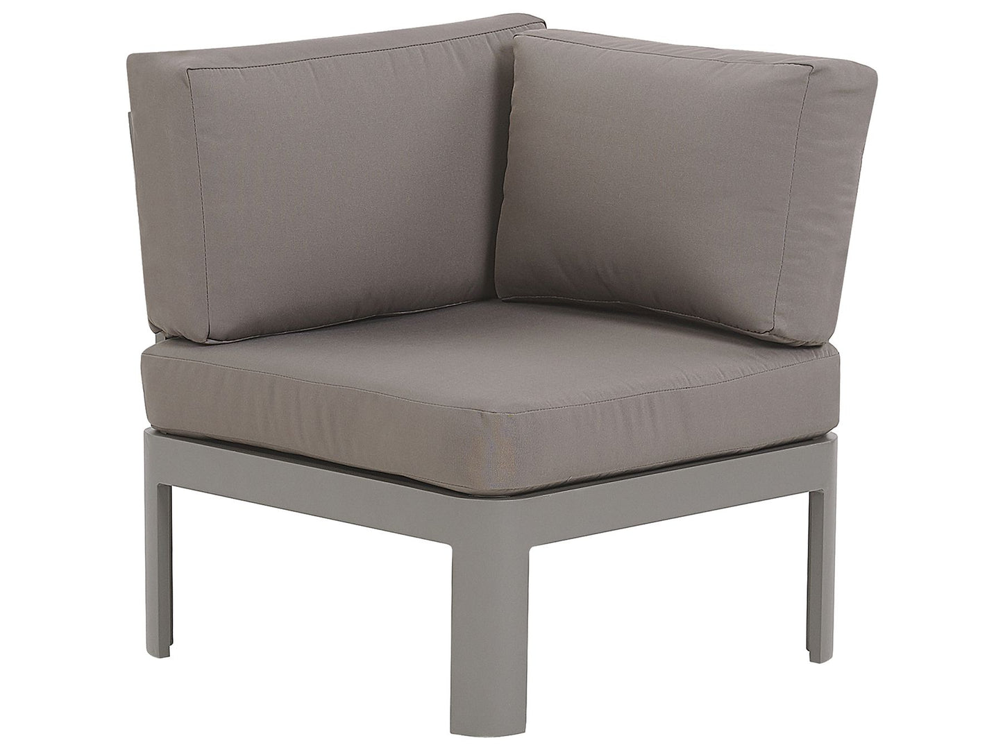 Garden Corner Sofa with Ottoman 5 Seater FERENTINO Modular Metal Grey