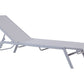 Steel Reclining Sun Lounger Grey NOLI