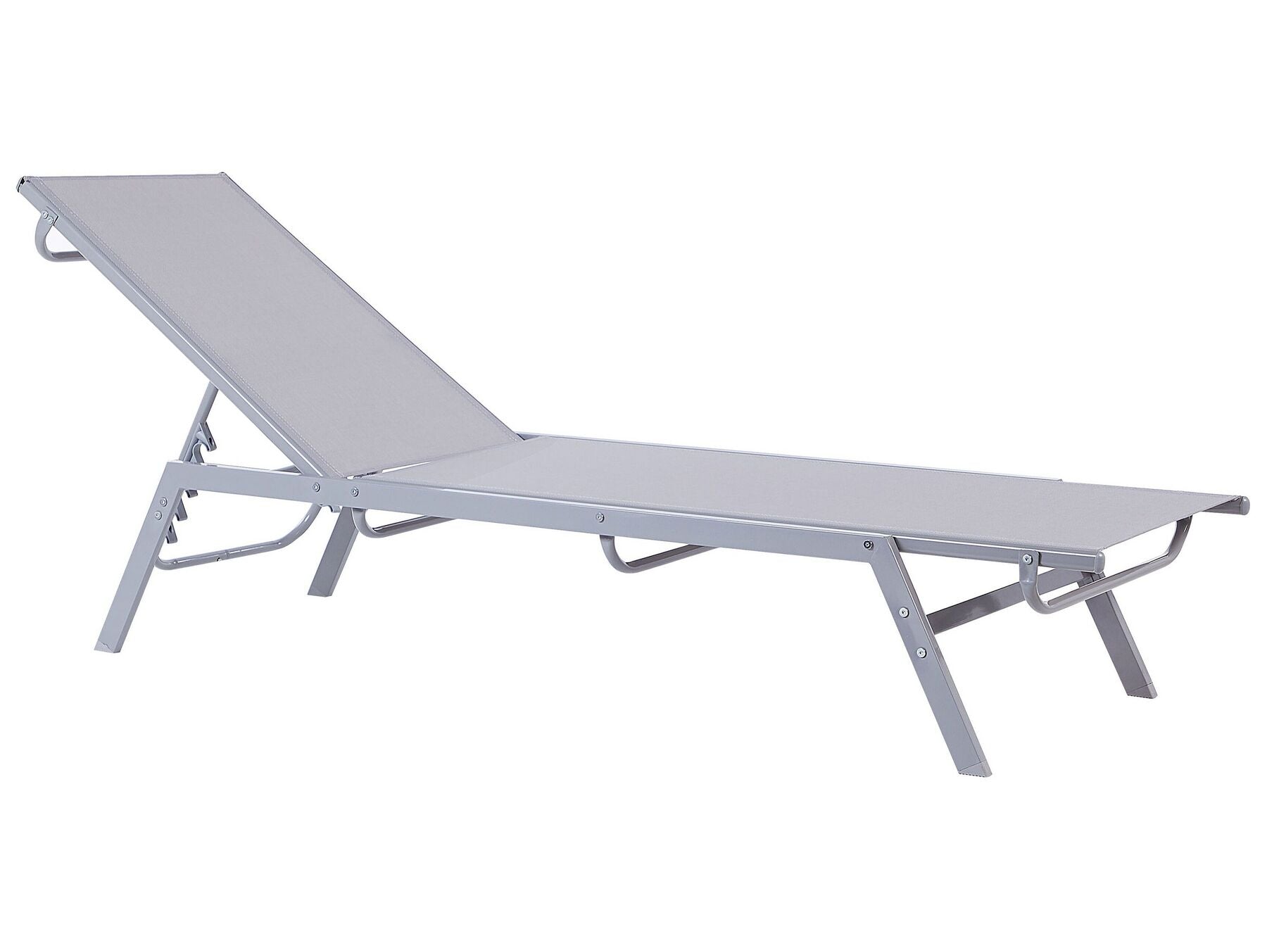 Steel Reclining Sun Lounger Grey NOLI