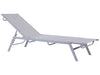 Steel Reclining Sun Lounger Grey