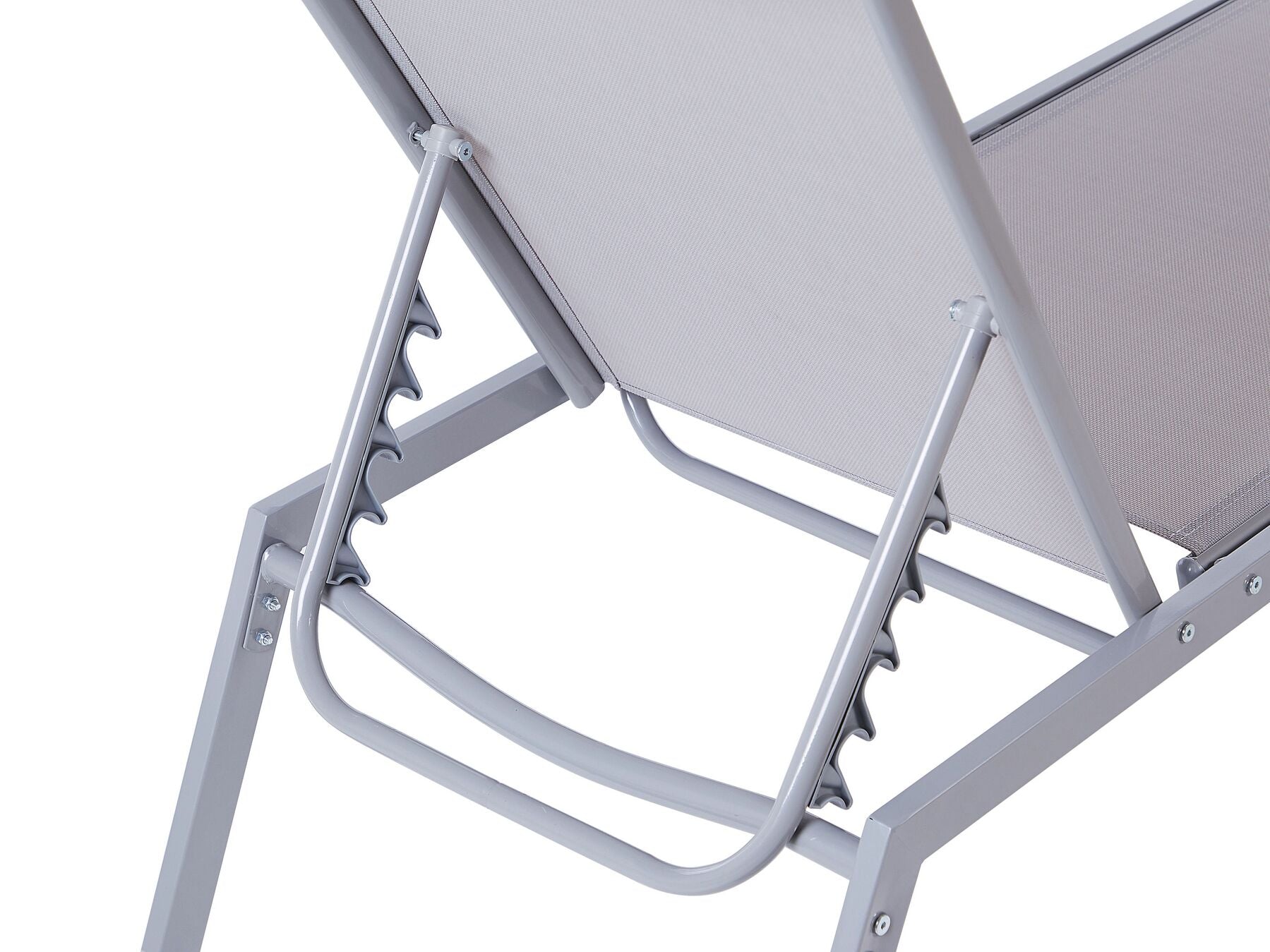 Steel Reclining Sun Lounger Grey NOLI