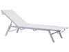 Steel Reclining Sun Lounger White