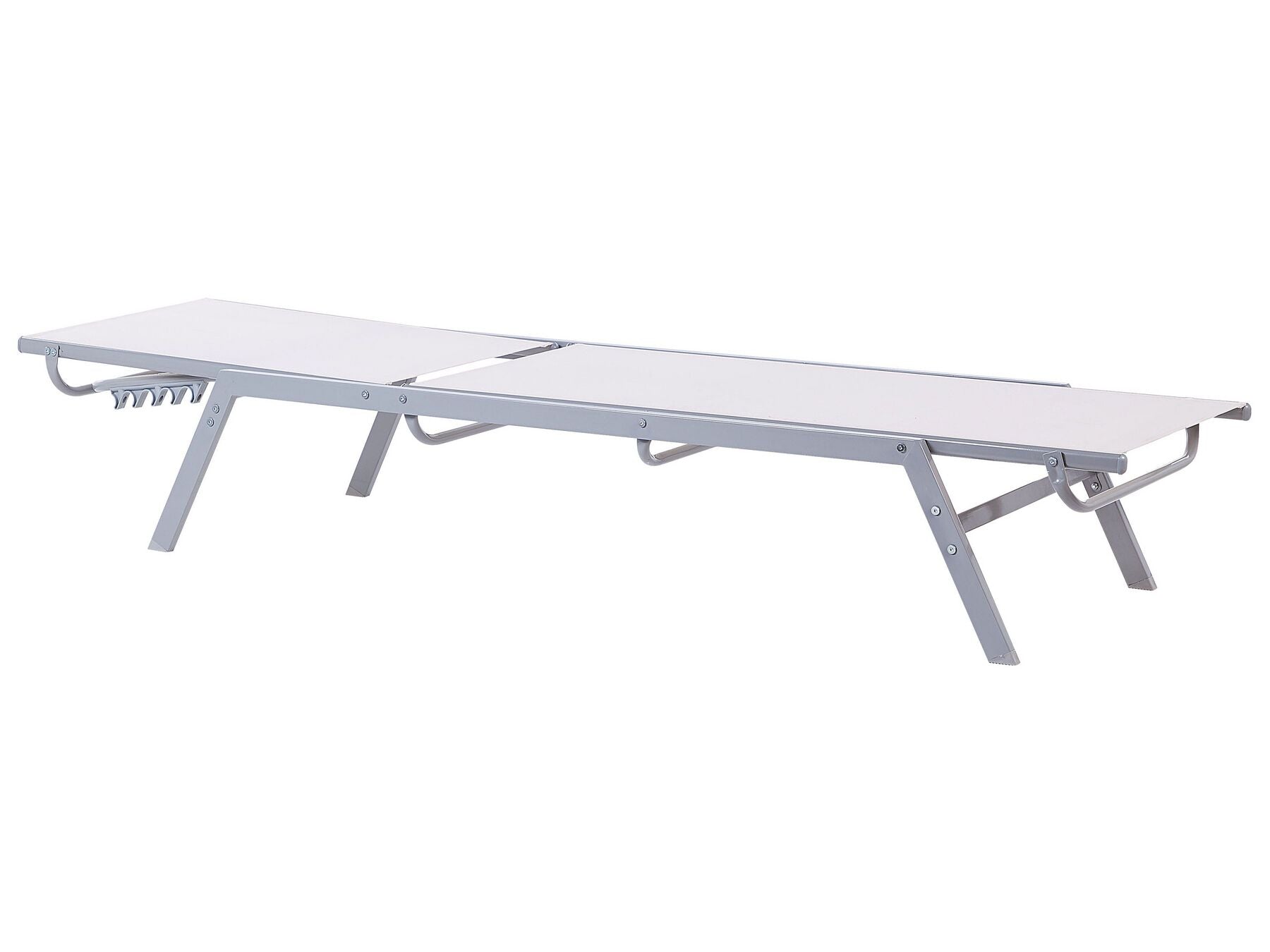 Steel Reclining Sun Lounger White NOLI
