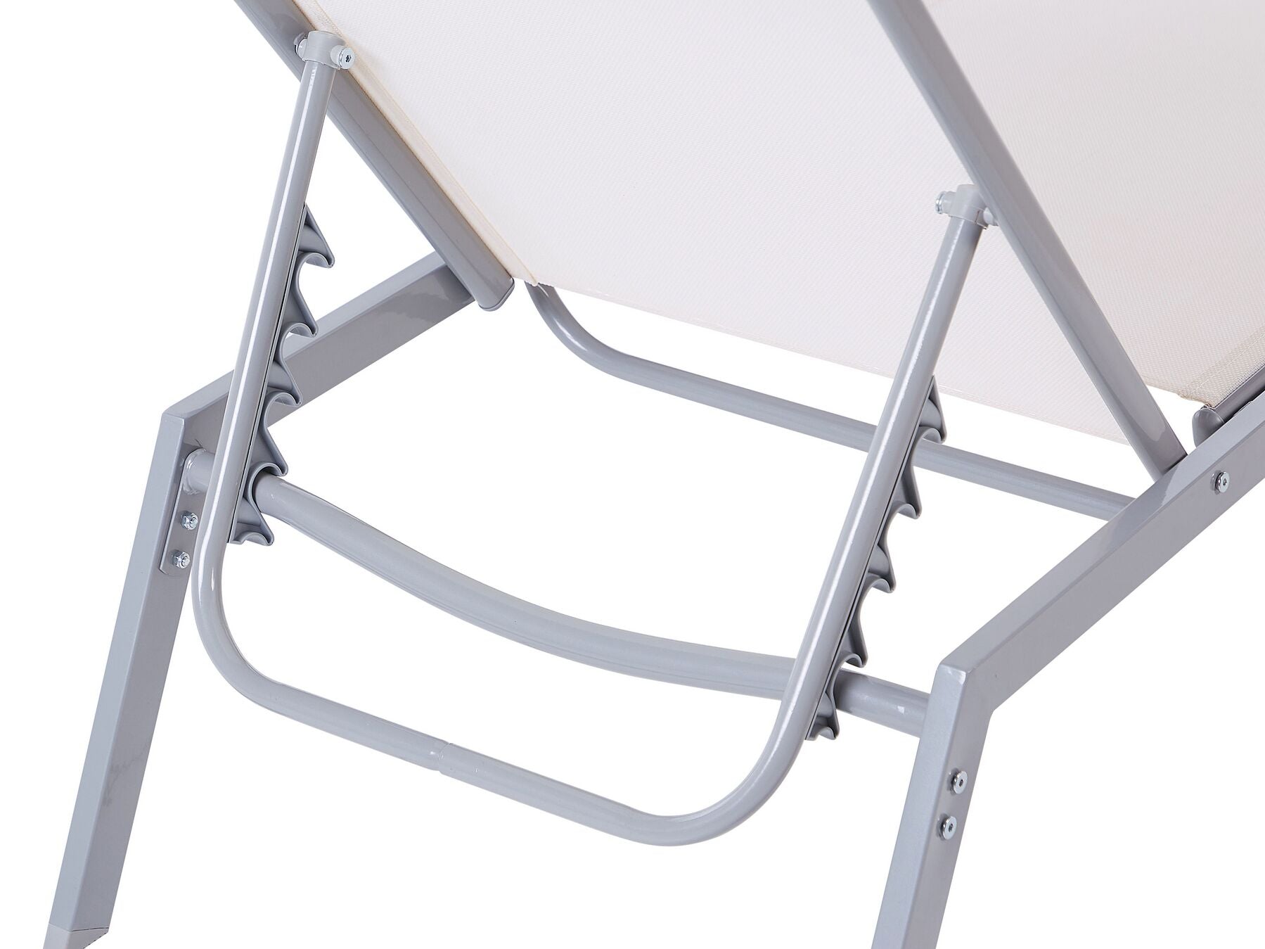 Steel Reclining Sun Lounger White NOLI