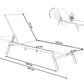 Steel Reclining Sun Lounger Grey NOLI
