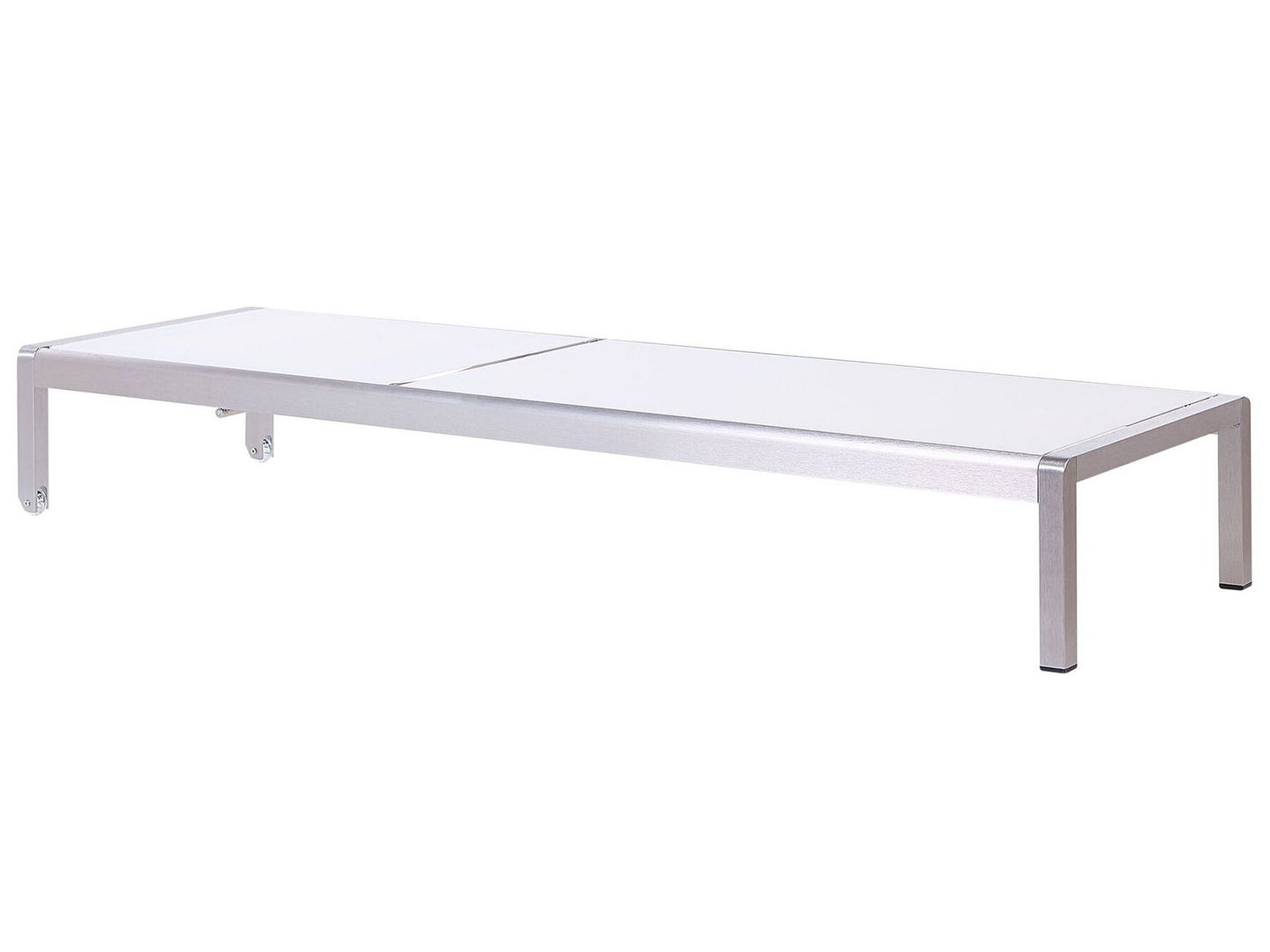 Aluminium Reclining Sun Lounger White FOSSATO