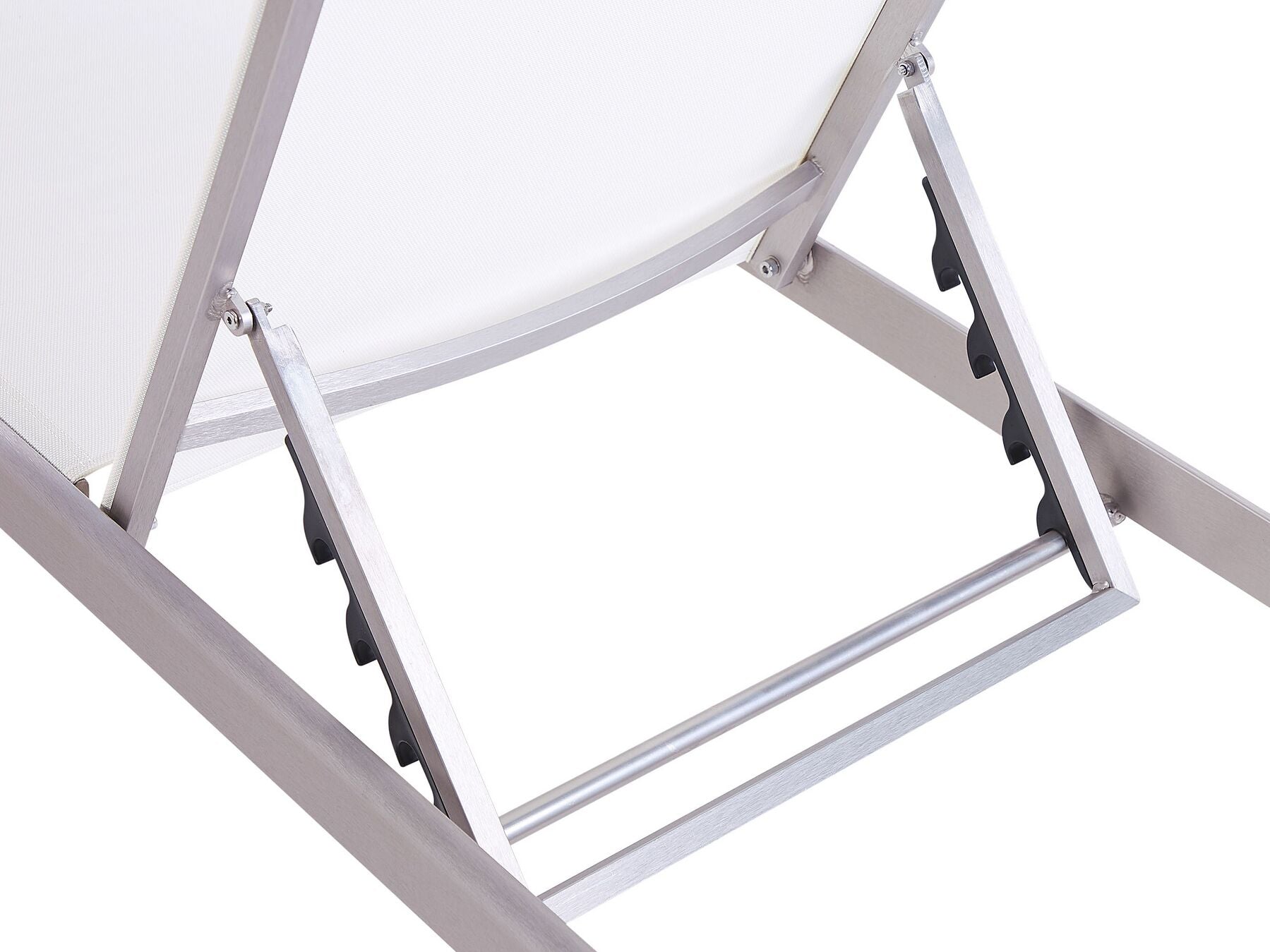 Aluminium Reclining Sun Lounger White FOSSATO