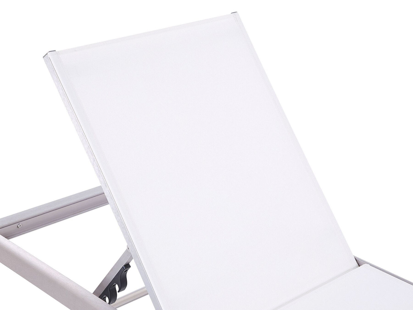 Aluminium Reclining Sun Lounger White FOSSATO