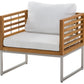 Garden Lounge Set with Table 4 Seater BERMUDA Acacia Wood Brown