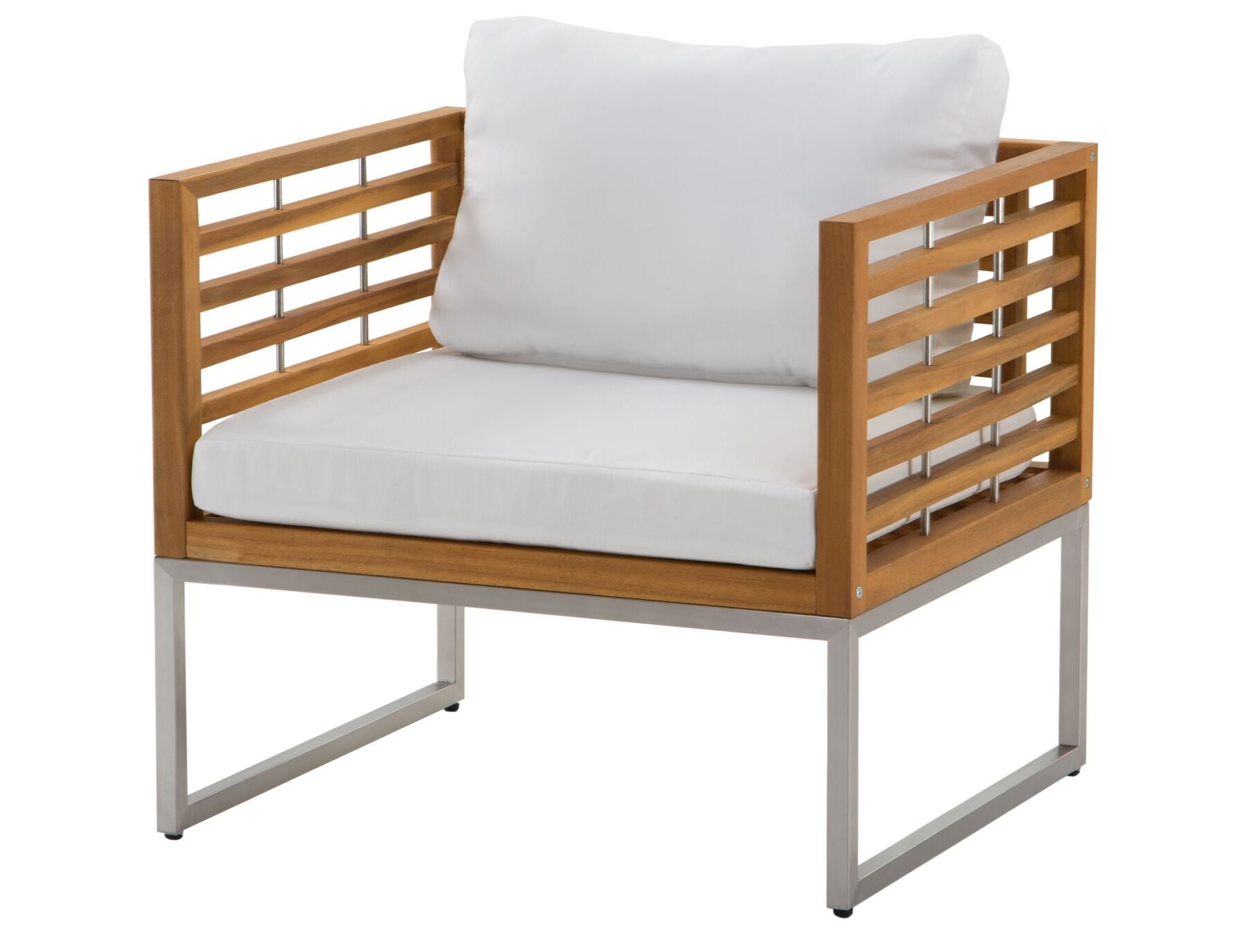 Garden Lounge Set with Table 4 Seater BERMUDA Acacia Wood Brown