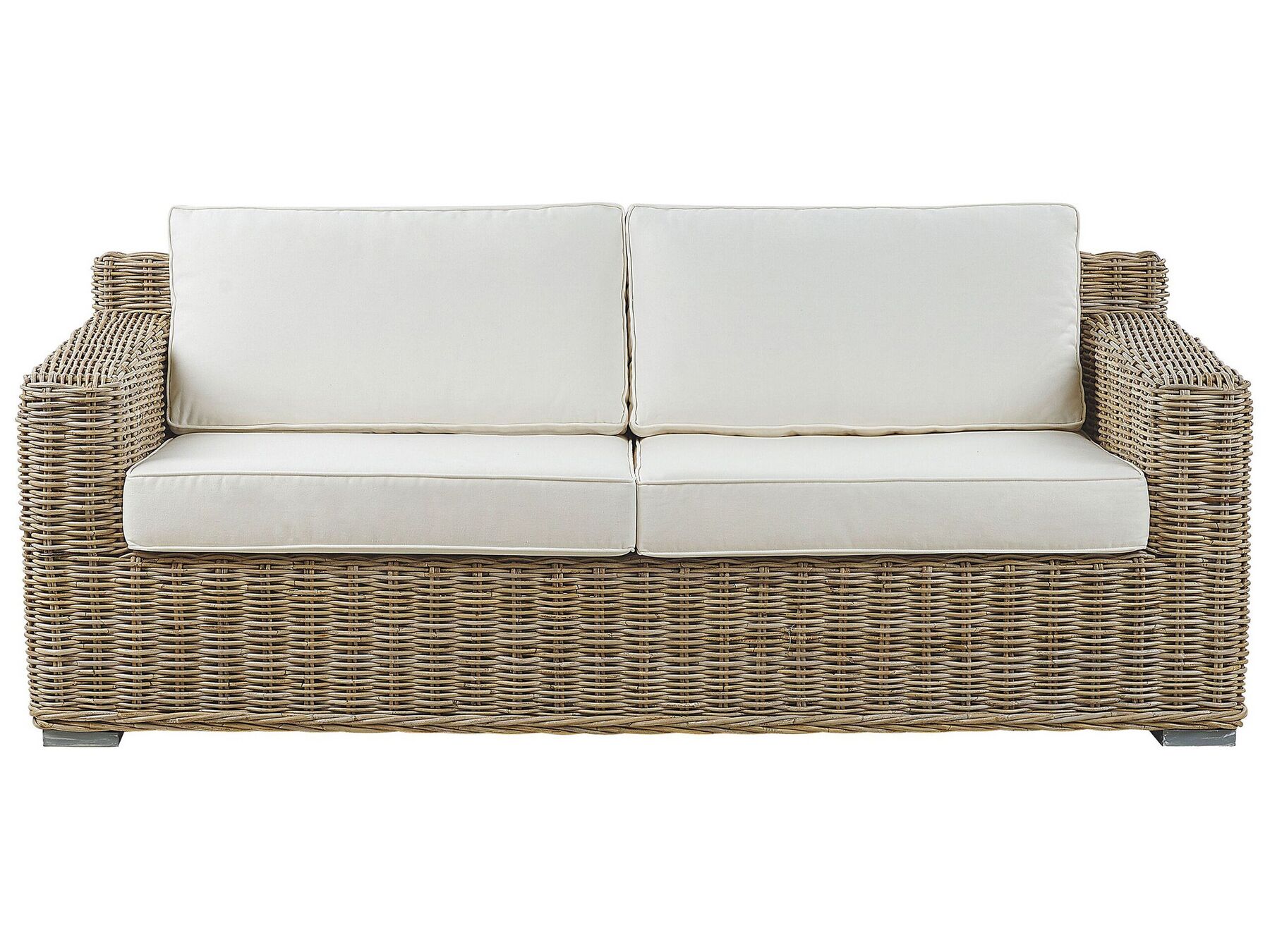 Garden Sofa 2 Seater ARDEA Rattan Light Brown