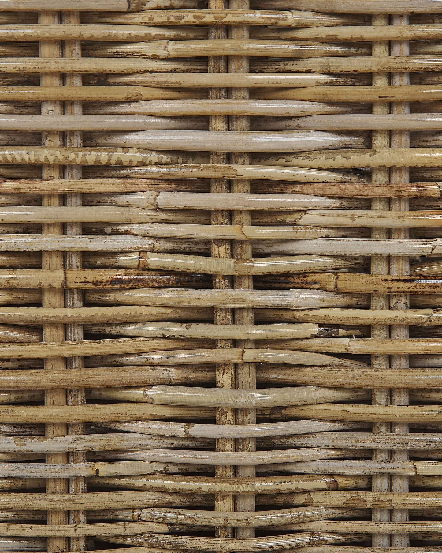 Set of 2 Garden Armchairs Rattan Light Brown