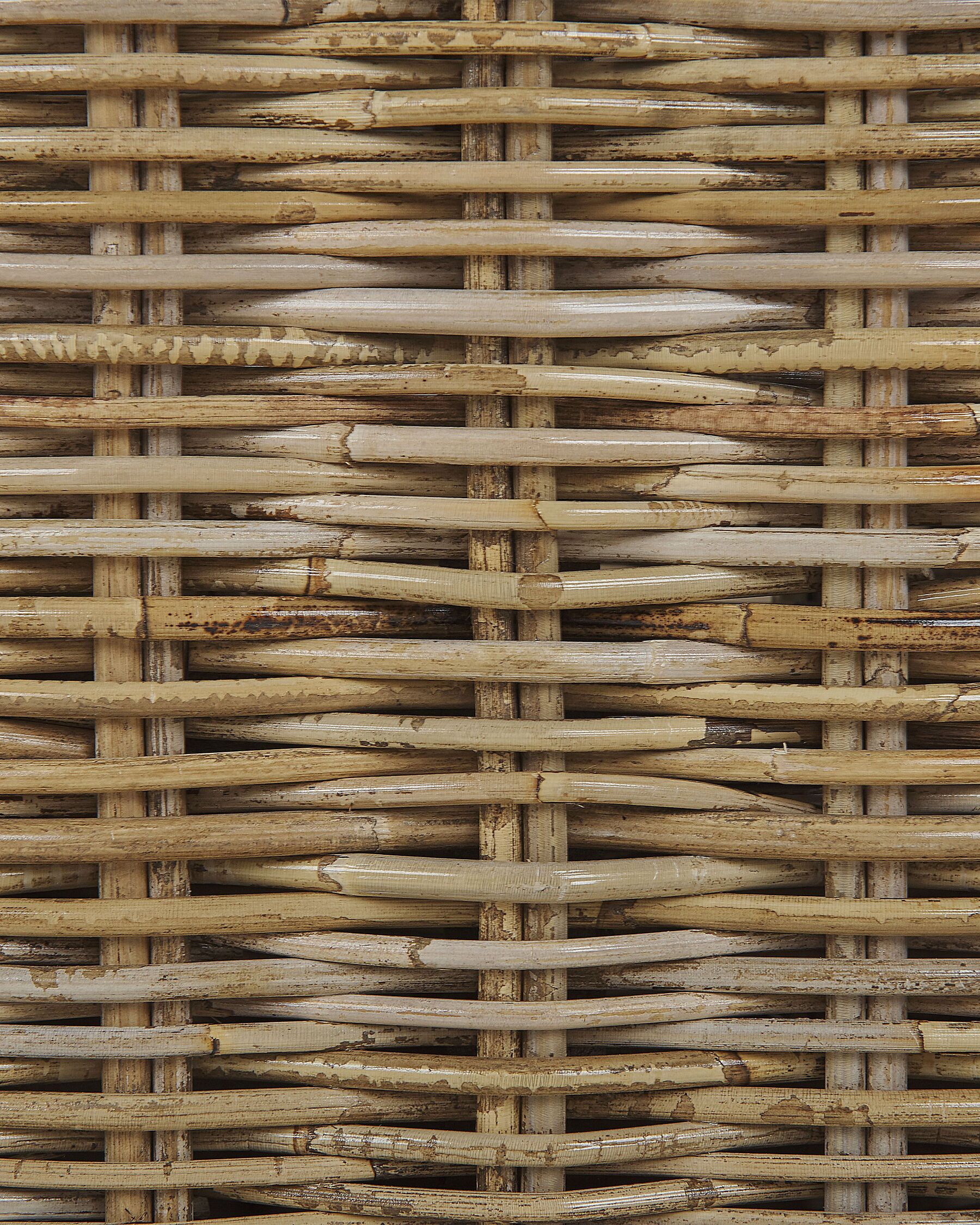 Set of 2 Garden Armchairs Rattan Light Brown