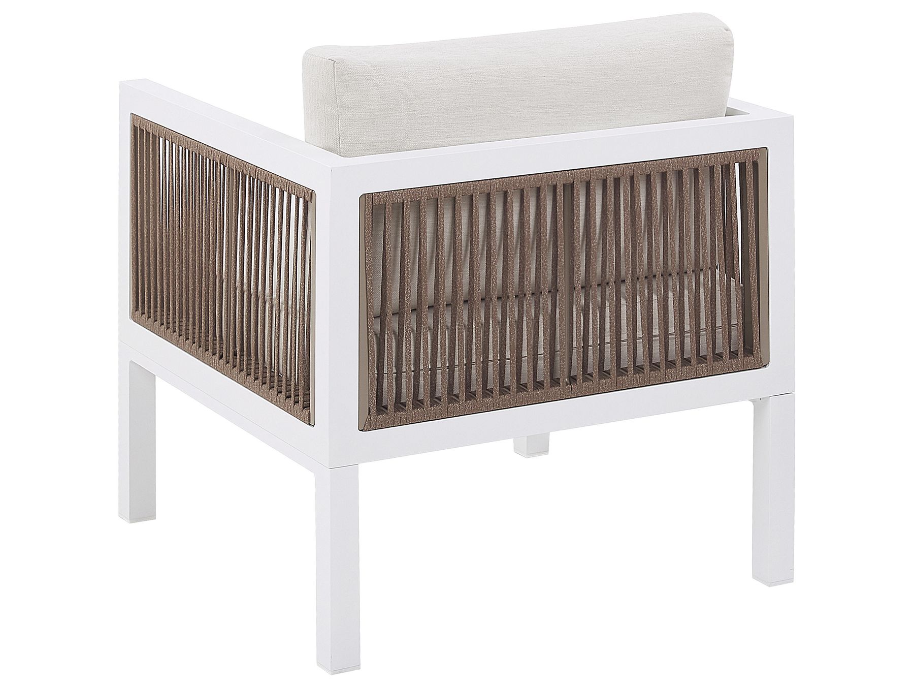 Garden Lounge Set with Table 5 Seater BORELLO Metal White