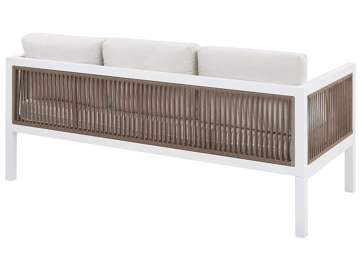 Garden Lounge Set with Table 5 Seater BORELLO Metal White