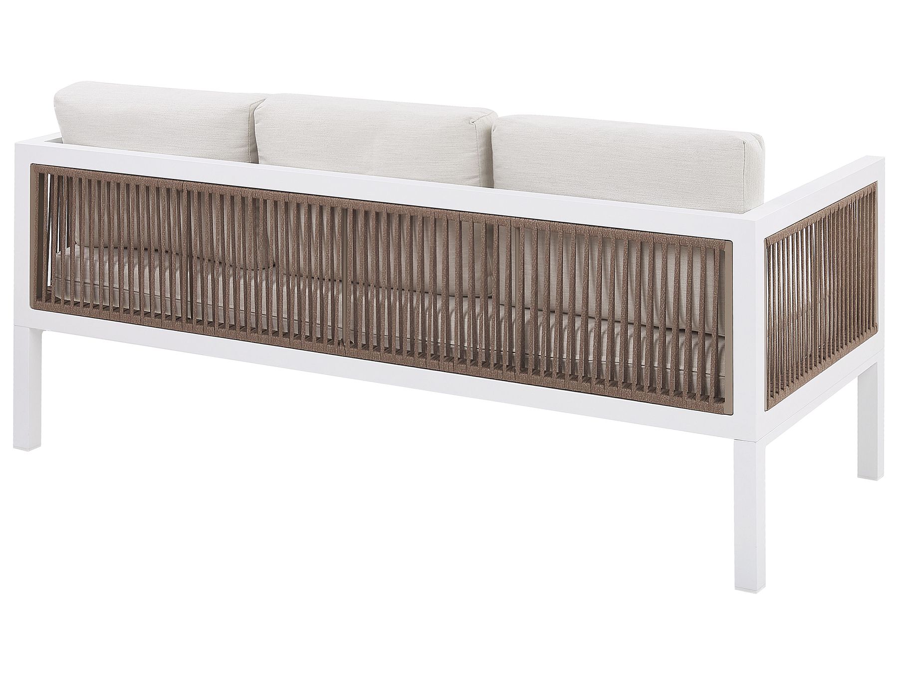 Garden Lounge Set with Table 5 Seater BORELLO Metal White