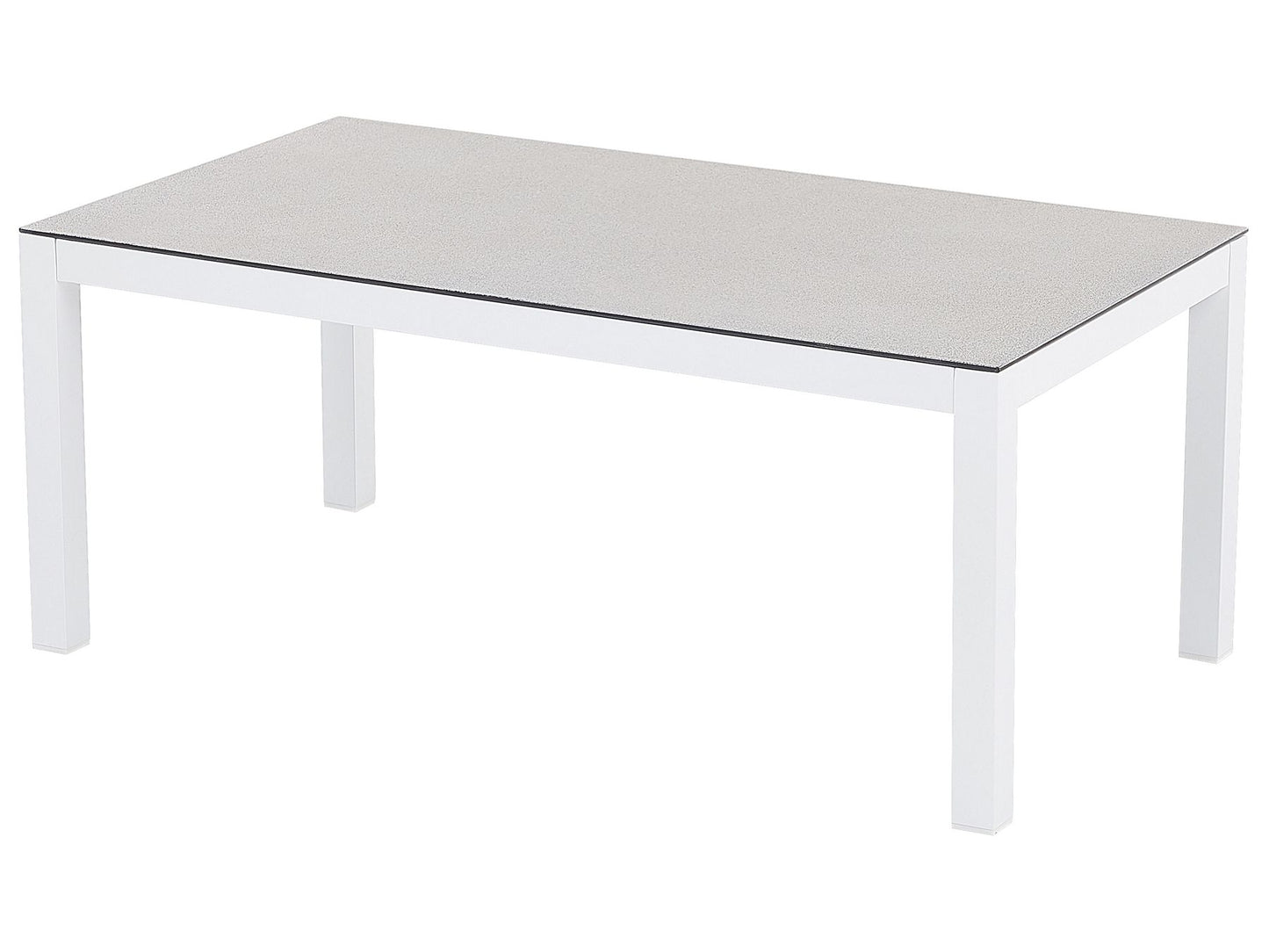 Garden Lounge Set with Table 5 Seater BORELLO Metal White